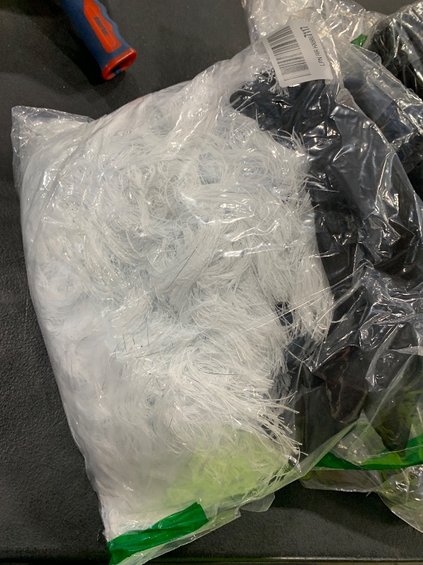 Photo 1 of 100 Gram 2 Yard Long Chandelle Feather Boa over 10 Colors, Great for Party, Wedding, Costume (White w/gold tinsel color(80 gram))