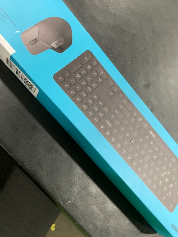 Photo 1 of Rapoo 9560M Wireless Keyboard and Mouse Combo, Blade-Series E9550L 110-Key Ultra-Thin Keyboard and MT760SE Wireless Mouse, Support 4 Devices, Quiet, USB-C, Rechargeable, for Windows/Mac/Linux/Chrome