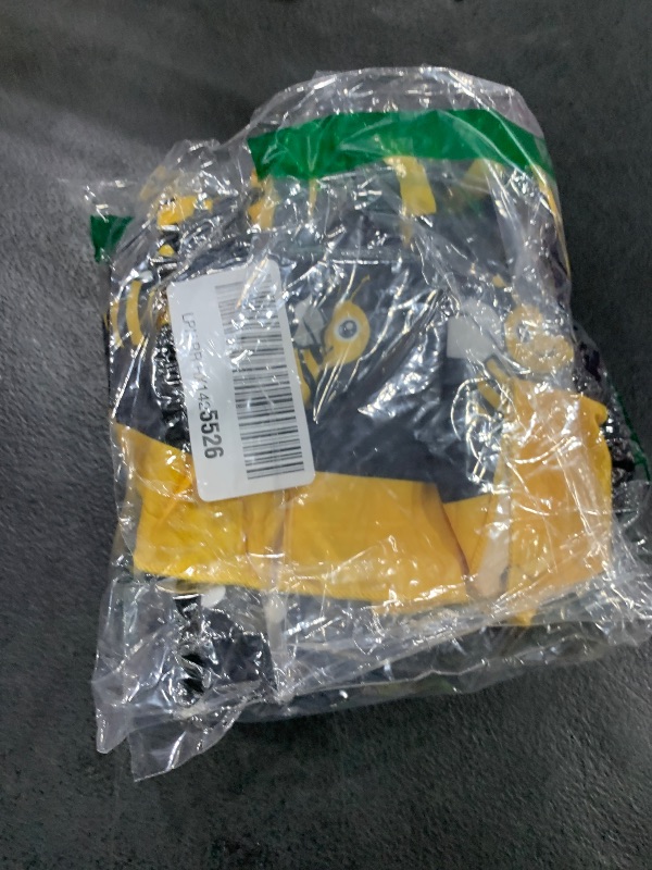 Photo 1 of Newborn Baby Girl Summer Clothes Ruffle Fly Sleeve Romper Dress Onesie with Headband Toddler Infant Outfit (A Yellow Bee, 3-6 Months)