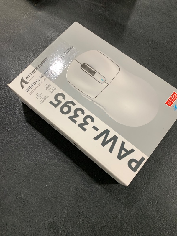 Photo 1 of MANBASNAKE Attack Shark X3 Wireless Gaming Mouse, 49g Lightweight Triple Mode Ergonomic Computer Mouse, PAW3395 26K DPI Sensor, 200h Battery Life, Griptape Programmable Buttons for PC/Laptop/Mac/Win