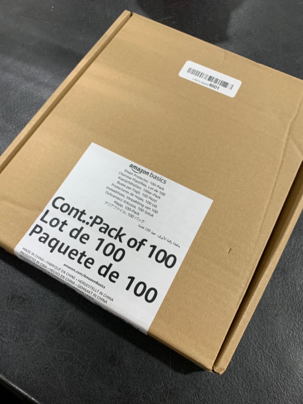 Photo 1 of Amazon Basics Sheet Protectors for 3 Ring Binder, Heavyweight, Polypropylene, 8.5 x 11 Inch, 100-Pack, Clear