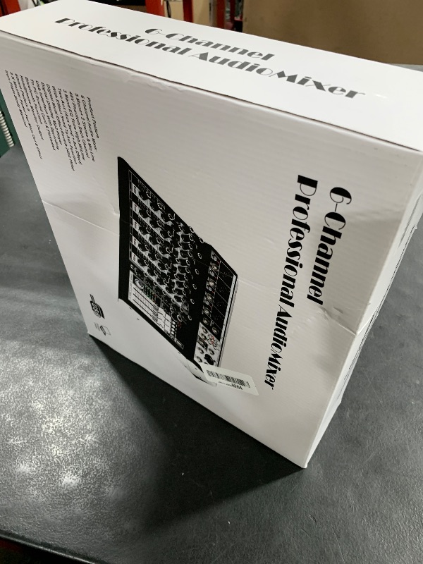 Photo 1 of 6 Channel Audio Interface Sound Board Mixing Console 16-Bit DSP DJ Mixer Audio Reverb Effect +48V Phantom Bluetooth Studio Audio Mixer For Karaoke Studio Streaming Recording