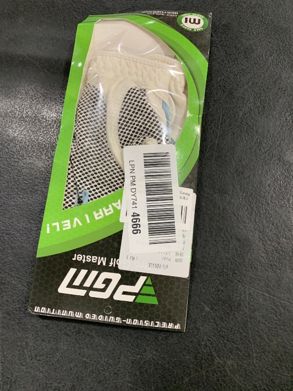 Photo 1 of PGM Women's Golf Glove One Pair, Improved Grip System, Cool and Comfortable Girl Size(White Blue, XS)