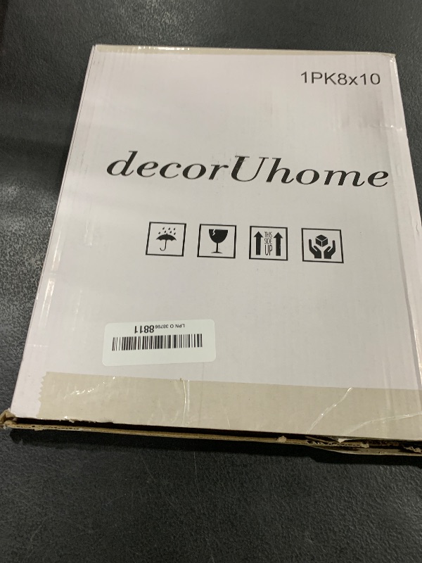 Photo 1 of decorUhome 8x10 Picture Frame, Display Pictures 5x7 with Mat or 8x10 without Mat, Wall & Tabletop Display Photo Frame, Black, 1 Pack