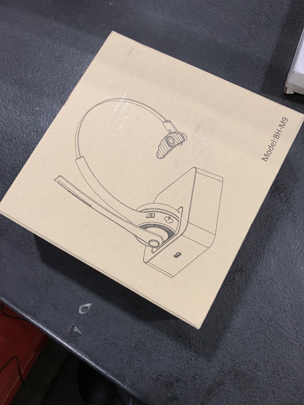 Photo 1 of Trucker Bluetooth Angteela Headset with Microphone, Wireless Cell Phone Headset with Noise Canceling Mic Charging Base Mute Function for Home Office Call Center Skype