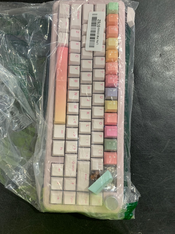 Photo 1 of YUNZII B68 Wireless Mechanical Keyboard,Tri-Mode BT5.0/2.4GHz/USB-C,Cute PBT Keycaps,Hot Swappable Creamy Typing Gasket Mounted,RGB Backlit NKRO for Win/Mac (Pink, Cocoa Cream V2 Switch)