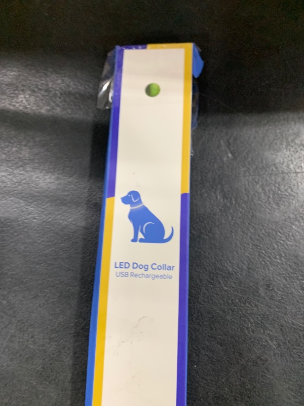 Photo 1 of Pzrlit  Dog Collars Rechargeable, Reflective LED Glow Dark Dog Collar for Small Medium Large Dogs, Adjustable Pet Dog Lights for Safe Night Walk-Green, Small