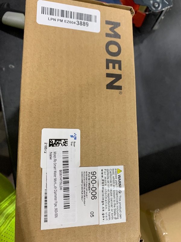 Photo 1 of Moen Flo Smart Water Monitor and Automatic Shutoff Sensor, Wi-Fi Connected Water Leak Detector for 1-Inch Diameter Pipe, 900-006
