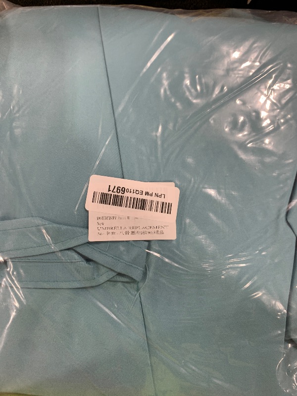 Photo 1 of MASTERCANOPY Patio Umbrella 9 ft Replacement Canopy for 8 Ribs-Turquoise Canopy Only