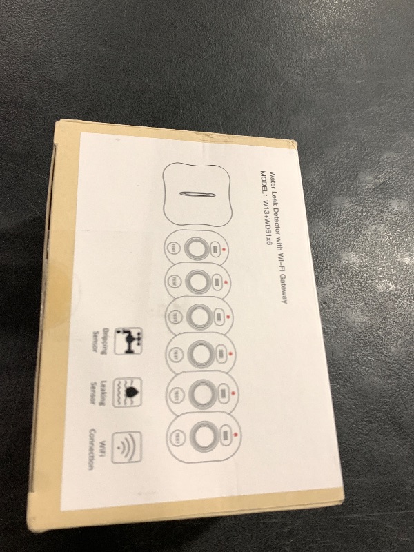 Photo 1 of WiFi Water Leak Detector for Home with App Notification, 1 Gateway + 6 WD61 Sensor, 120dB Water Flood/Drip Alarm for Basement/Kitchen/Bathroom/Toilet/Laundry Room, Sink/Drain/Pipe/Faucet Leakage Alert