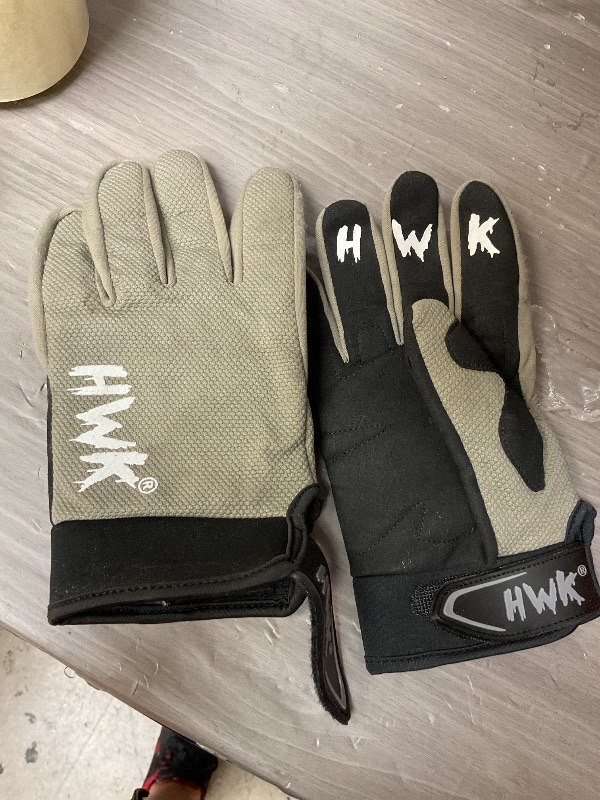 Photo 1 of HWK Men's & Women's Tactical Motorcycle Riding Gloves - Comfortable, Non-Slip, Neoprene-Padded, Temperature Resistant; Gray, XL - Leather Motorcycle Gloves
