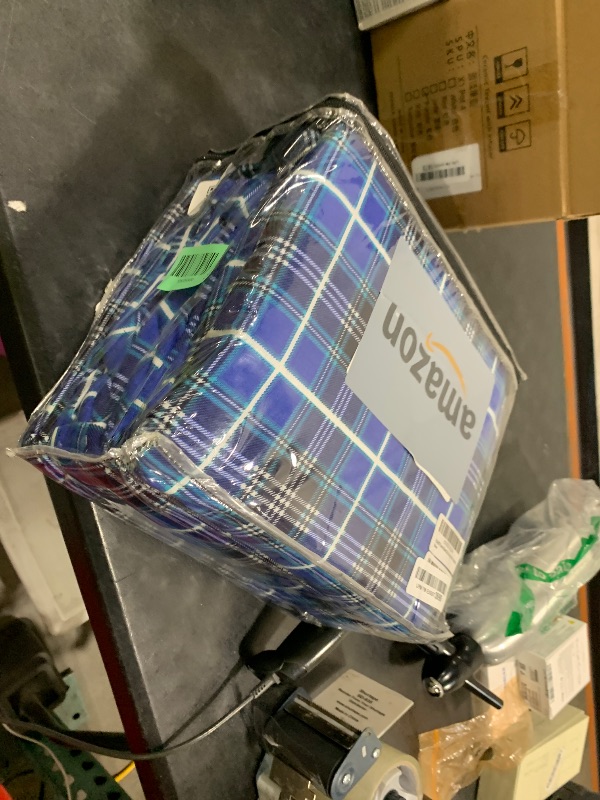 Photo 1 of RUVANTI Flannel Sheets California King Size - 100% Cotton Brushed Cal King Bed Sheets Set - Deep Pockets 16 Inches - All Seasons Breathable & Extra Soft - Warm & Cozy, 4 Piece, Blue Plaid