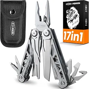 Photo 1 of Multitool, 17-in-1 Stainless Steel Multi Tool Pliers with Self-Locking, Pocket Knife, Nylon Sheath, Professional (EDC) Multi-Tool for Survival, Camping and Hunting, Hiking, Simple Repair
