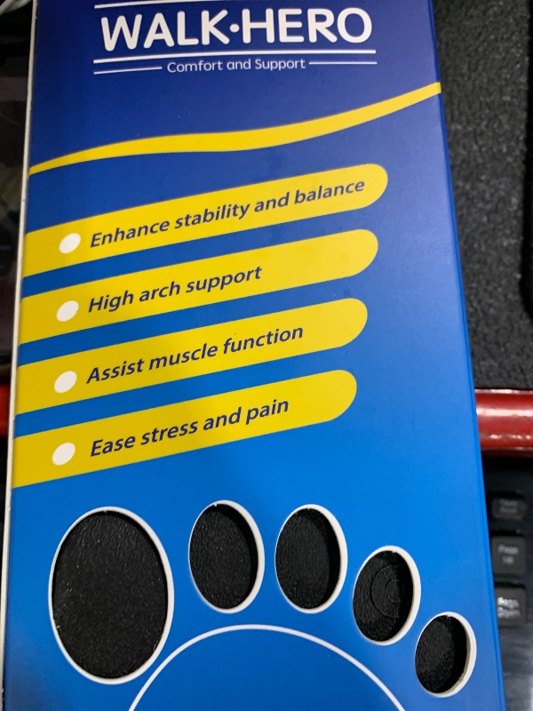 Photo 1 of Inserts Relieve Plantar Fasciitis - Flat Feet Insoles Arch Supports, Orthotic Insoles for Foot Pain Arch Pain Reduce Muscle Fatigue Absorb Shock (Mens 6-6 1/2 | Womens 8-8 1/2)
