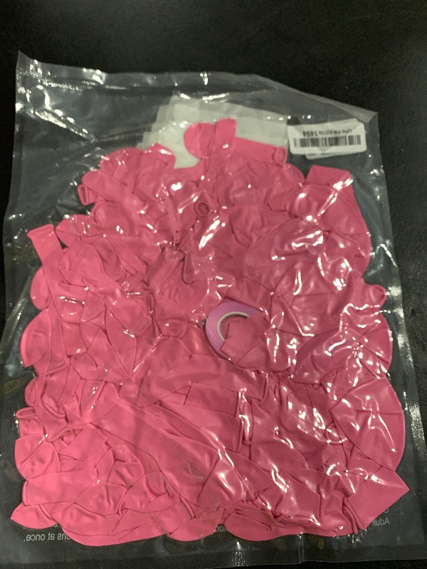 Photo 1 of NISOCY Pink Latex Balloon Arch Garland Kit, 102PCS 18In 12In 10In 5In for Baby Shower Wedding Birthday Princess Pink Theme Anniversary Celebration Decoration