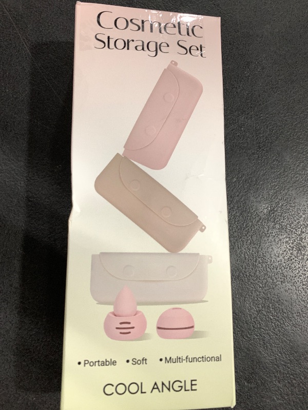 Photo 1 of COOL-ANGLE Silicone Makeup Brush Holder And Beauty Sponge Case, Travel Makeup Brush Case With Magnetic Closure, Makeup Sponge Holder 2 In 1 Stand Storage For Quick Drying Khaki