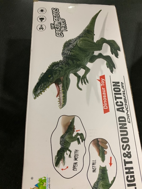 Photo 1 of Giganotosaurus Dinosaur Toys for Kids 3-5 & 5-7, Dinosaur Action Figure Toys with Attack Feature, Sound, Roar & Light, Birthday for Boys & Girls