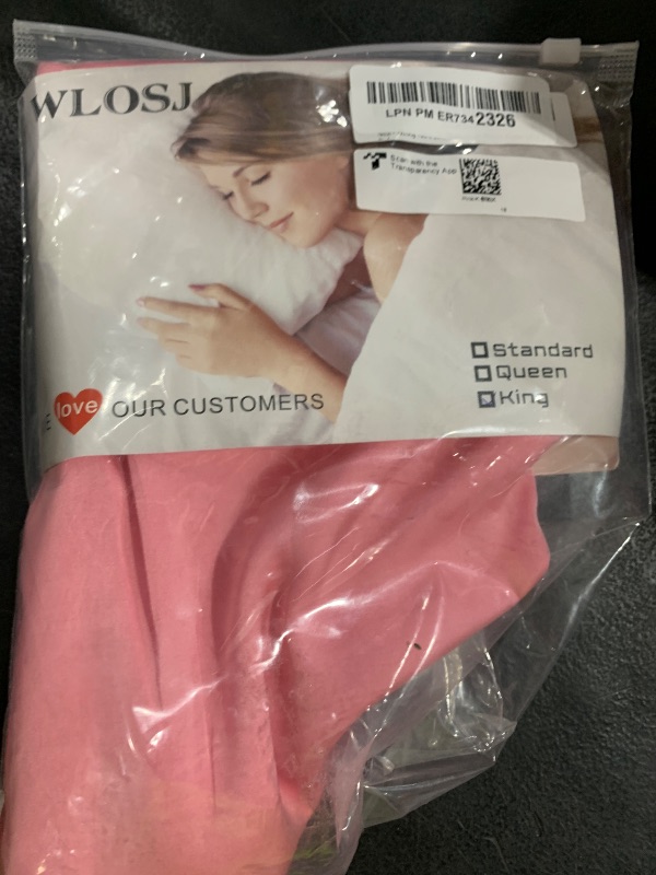 Photo 1 of WLOSJ 100% Silk Pillow Cases 2 Pack King Size Mulberry Silk Pillowcase for Hair and Skin Set of 2 Highest Grade 6A Silk Soft Breathable Cooling with Hidden Zipper, Pink