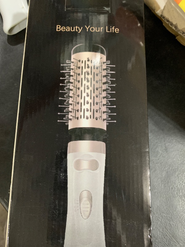 Photo 1 of 3 in 1 Rotating Hair Dryer Brush, Auto Rotating Blow Dryer Brush Spinning with 2 Brushes (2" & 1.5"), Negative Ionic Brush Blow Dryer, Round Brush Blow Dryer Volumize Curling 100-120V