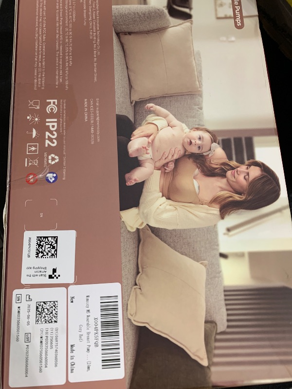 Photo 1 of Momcozy M5 Lite Hands-Free Wearable Breast Pump, DoubleFit Flange for Baby-Like Comfort, 3 Modes & 9 Suction Levels, No Flange Insert or Hard Carry Case, 24mm, 2-Pack, Cozy Red