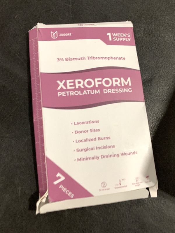 Photo 1 of JUSORE Xeroform Petrolatum Dressing - 5"x9", Medical Non Stick Gauze Pads, Xeroform Soft Mesh Gauze Patch for Wound Care, Burns, Lacerations, Skin Grafts & Surgical Incisions, 7 Individual Pack