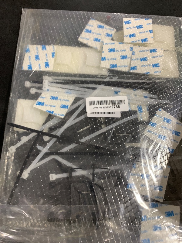 Photo 1 of 30 Pack 2 inch Zip Tie Adhesive Mounts Self Adhesive Cable Tie Base Holders with Multi-Purpose Tie wire clips with screw hole,Anchor stick on wire holder with 8 inch zip ties ?Black&White?