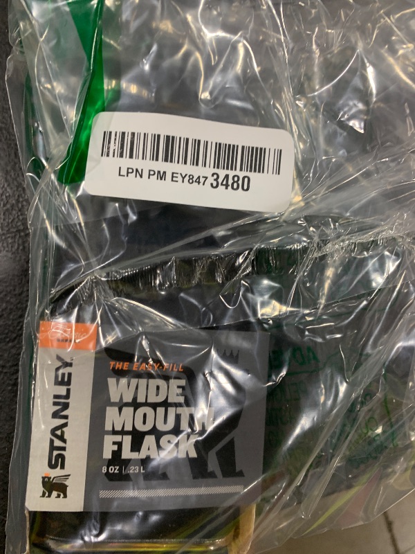 Photo 1 of Stanley Classic Easy Fill Wide Mouth Flask 8 oz | Leakproof Hip Flask | Hinge Connected Never Lose Cap | Insulated Stainless Steel Liquor Container | BPA-Free | Black 2.0