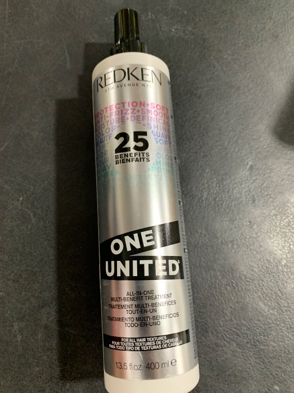 Photo 1 of Redken One United Leave In Conditioner | Heat Protectant Spray for Blow Dry & Hair Styling | Multi-Benefit Hair Treatment | Detangles, Nourishes, & Smooths Frizz | For All Hair Types | Paraben Free