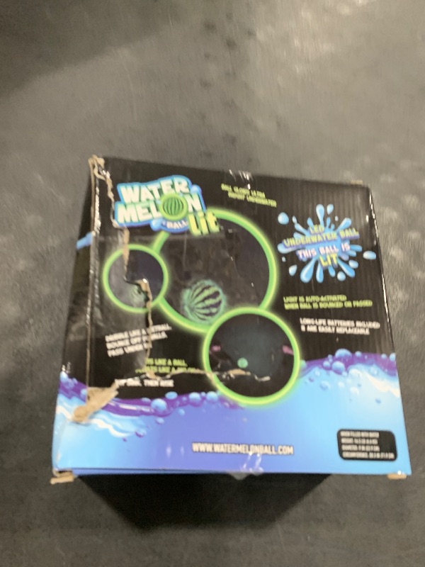 Photo 1 of Watermelon Ball Lit - Glow in The Dark Pool Toy for Kids Ages 8-12, Teens, Adults - 9 Inch Swimming Pool Game for Family Fun