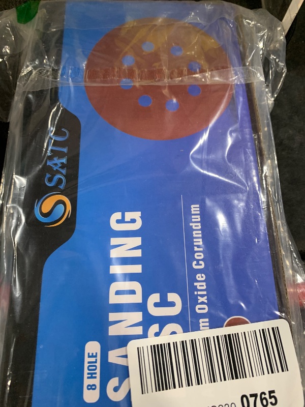 Photo 1 of S SATC 72 PCS 5 Inch 8 Hole Hook and Loop Adhesive Sanding Discs Sandpaper for Random Orbital Sander 40 60 80 120 180 240 320 Grits