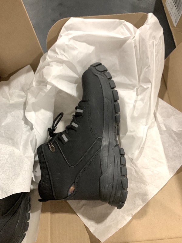 Photo 1 of COOU Steel Toe Boots for Women Men Slip & Puncture-Resistant Safety Boots Industrial Construction Steel Toe Shoes for Warehouse, Outdoor Work Black