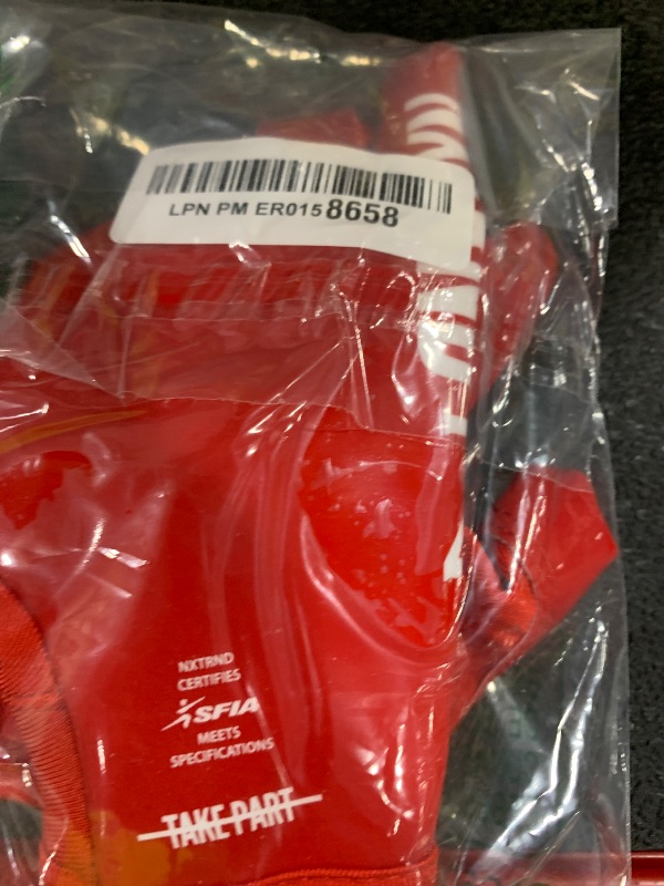 Photo 1 of Nxtrnd G1 Youth Football Gloves, Kids Sticky Receiver Gloves (Red, Youth Large)