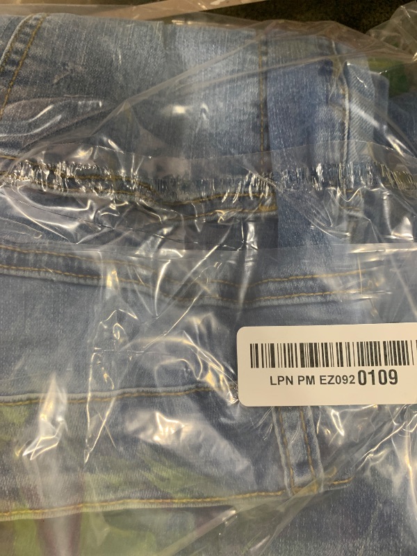 Photo 1 of THUNDER STAR Womens High Waisted Wide Leg Jeans Stretchy Distressed Denim Pants Light Blue XS