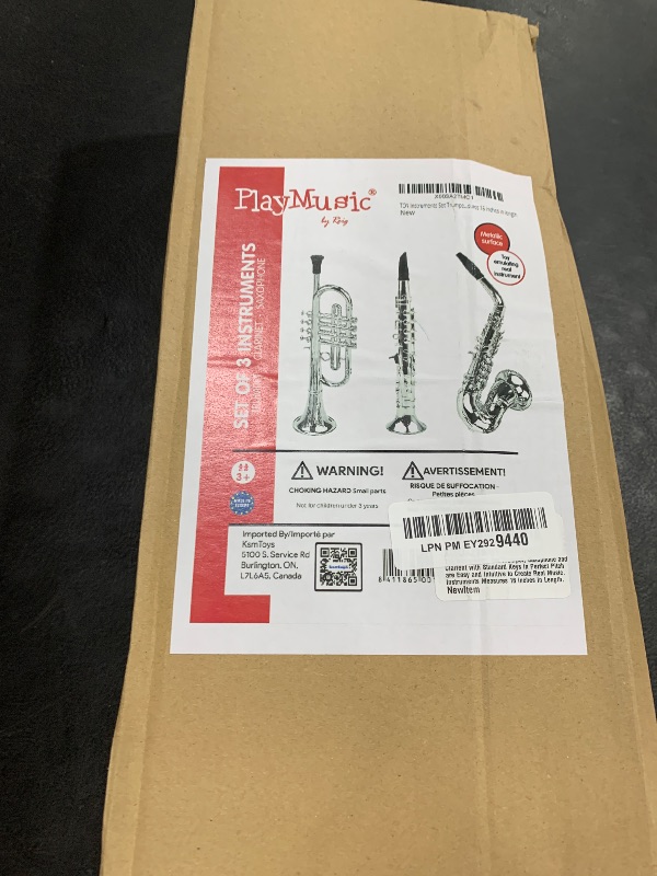 Photo 1 of Toy Instruments Set Trumpet, Saxophone and Clarient with Standard Keys in Perfect Pitch are Easy and intuitive to Create Real Music. Instruments Measures 16 inches in Length.