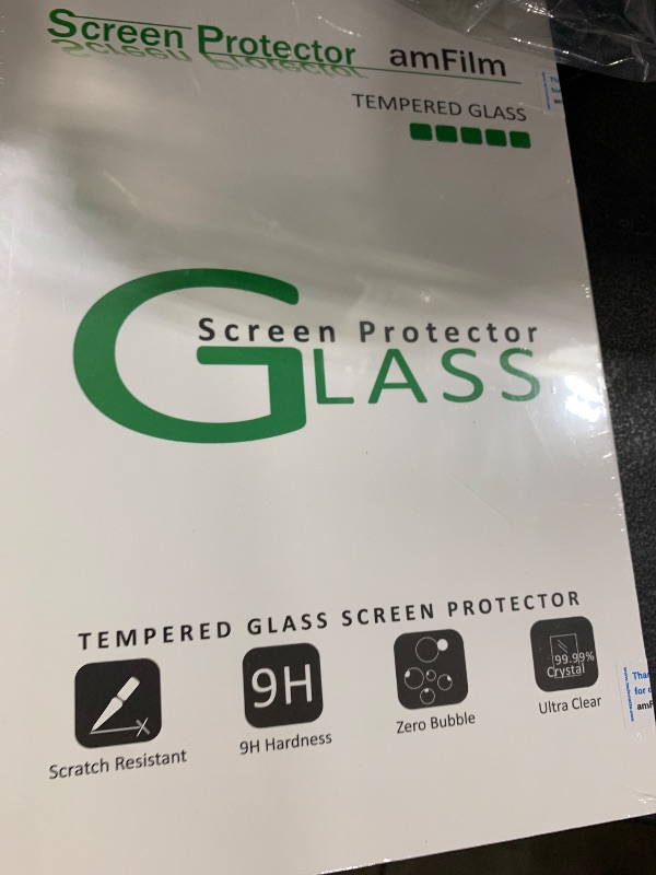 Photo 1 of amFilm 2-Pack Glass Screen Protector for iPad 11th A16 2025 [11 Inch] / 10th Generation 2022 [10.9 Inch], 9H Tempered Glass Screen Protector, Ultra Sensitive, Face ID & Apple Pencil Compatible