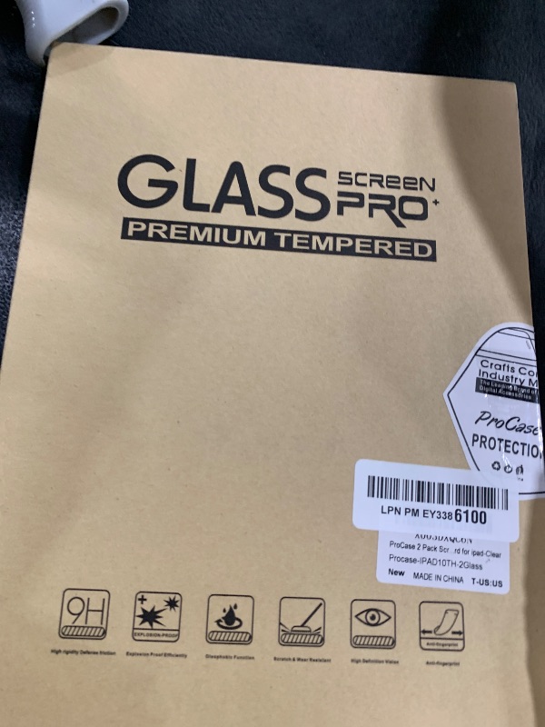 Photo 1 of ProCase 2 Pack Screen Protector for iPad A16 2025 11th/10th 2022 Generation (11-inch/10.9), Tempered Glass Film Guard -Clear