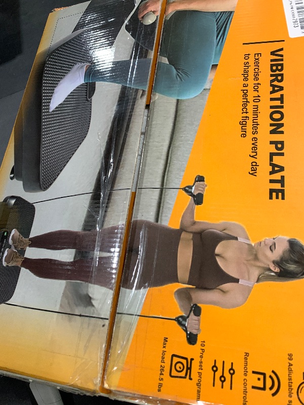 Photo 1 of SoftGym Vibration Plate Exercise Machine for Lymphatic Drainage,Power Vibrate Stand Shake Board 450 Lbs Capacity Whole Body Workout Waver with Fitness Resistance Bands Weight Loss Gifts for Women Men