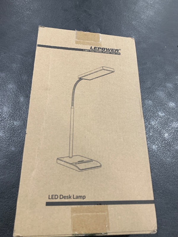 Photo 1 of LEPOWER Desk Lamp, 800LM LED for Home Office, 12W Reading for Desk, Eye-Caring Light, Touch Table Gooseneck Lamp, 50 Lighting Modes, Bright for Bedroom, Study (Black)