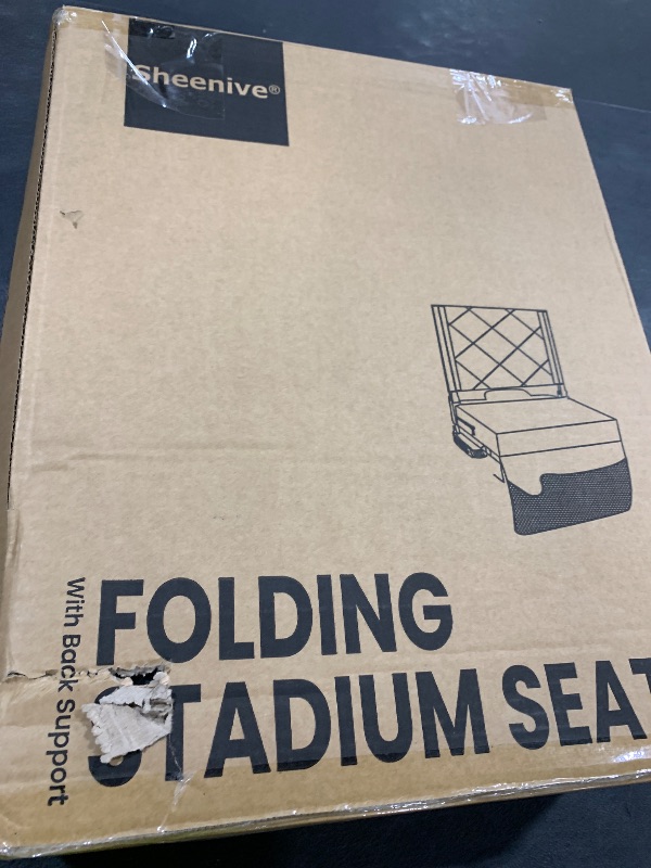 Photo 1 of Sheenive Stadium Seats for Bleachers with Back Support, Bleacher Seats with Backs and Cushion Wide, Padded Portable Folding Comfort Stadium Chair with Shoulder Strap, Perfect for Sports Events
