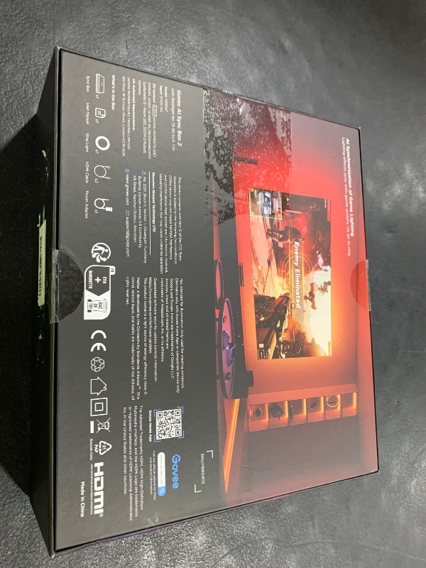 Photo 1 of Govee HDMI 2.1 Sync Box 2, AI Sync Box with TV Backlight, Supports 8K@60Hz, 4K@144Hz, VRR and ALLM, Works with Matter and Alexa, RGBIC LED Light Strip for 75-85 inch TVs, 75 LEDs/m