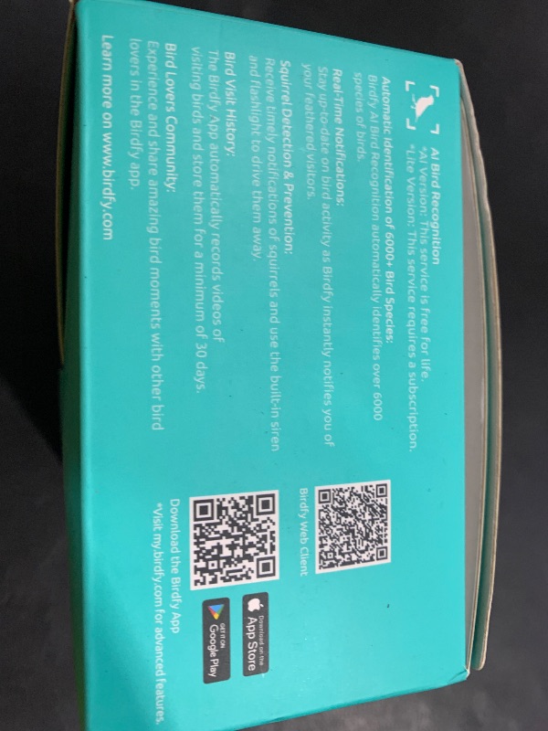Photo 1 of NETVUE by Birdfy Upgraded Smart Bird Feeder Camera, Solar Powered, Auto Bird Video Capture, Instant Notifications, AI Identify 6000+ Species