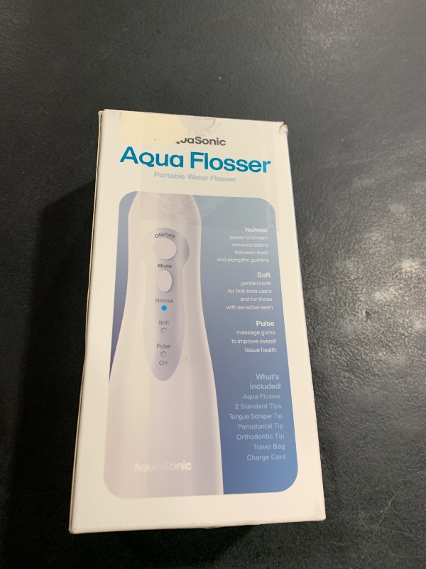 Photo 1 of AquaSonic Water Flosser - Cordless Rechargeable Water Flossers for Teeth Cleaning - Waterproof Aqua Flosser, Portable Oral Irrigator for Dental Cleaning with 5 Jet Tips – Braces Home Travel