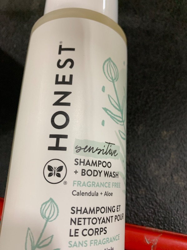 Photo 1 of The Honest Company 2-in-1 Cleansing Shampoo + Body Wash for Sensitive Skin | Gentle for Baby | Naturally Derived, Tear-free, Hypoallergenic | Fragrance Free, 18 fl oz