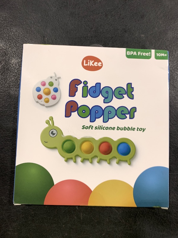 Photo 1 of LiKee Fidget Popper Sensory Baby Toys for 10+ Months, Push and Popping Busy Board, Montessori Toys for 1+ Years Old, Airplane Car Travel Toy for Toddlers 1-3 Stress Relief (2 Pieces)
