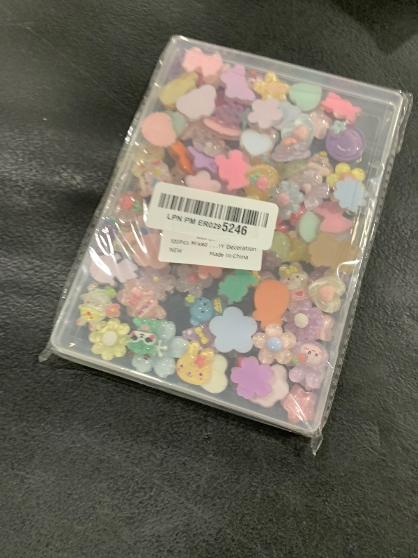 Photo 1 of 100Pcs Mixed Colors Slime Charms Assorted Cute Jelly Embellishments Bulk, Random Kawaii Accessories, Flatback Ornament Resin Charms for Phone Junk Cases,Hairpins Scrapbooking Crafting & DIY Decoration