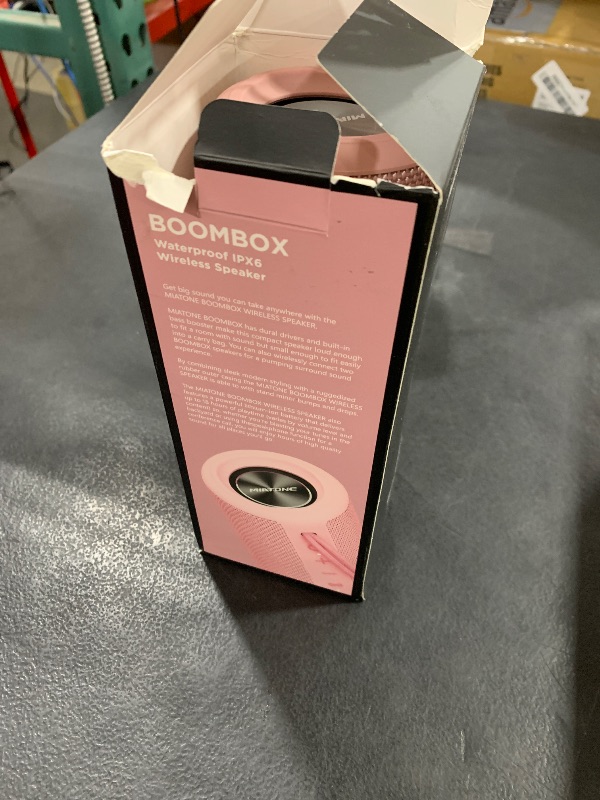 Photo 1 of MIATONE Boombox Outdoor Portable Bluetooth Speaker Waterproof Wireless Speakers Gifts for Women Mothers Mom Wife Her - Pink