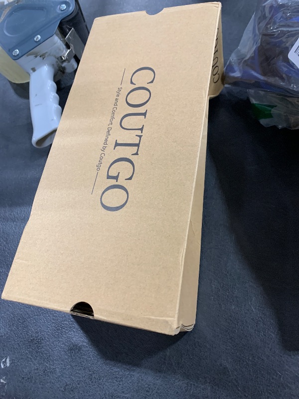 Photo 1 of Coutgo Womens Slingback Kitten Heels Low Heel Dress Shoes Closed Pointed Toe Metal Chain Office Work Pumps, Black, Size 9