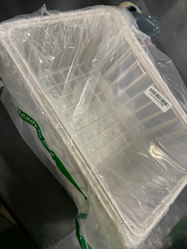 Photo 1 of iSPECLE Freezer Organizer Bins - 4 Pack Upright Freezer Baskets for 16/17 / 21 Cu.Ft Stand up Freezer, Easily Get Food, Stop Food Fall out from Freezer Better Ventilation, 2 Large 2 Medium, White