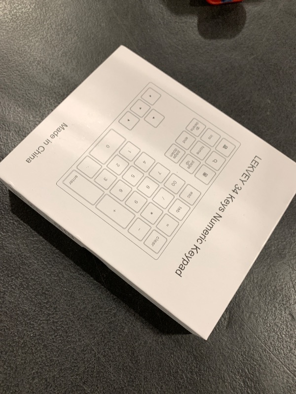 Photo 1 of Lekvey Bluetooth Number Pad, Aluminum Rechargeable Wireless Numeric Keypad Slim 34-Keys External Numpad Keyboard Data Entry for Laptop, MacBook, MacBook Air/Pro, iMac, Windows, Surface Pro - Silver