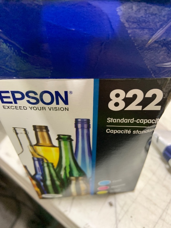 Photo 1 of EPSON 822 DURABrite Ultra Ink Standard Capacity Color Cartridge Combo Pack (T822520-S) Works with WorkForce Pro WF-3820, WF-3823, WF-4820, WF-4830, WF-4833, WF-4834